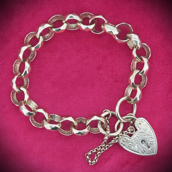 9ct Yellow Gold Chunky Charm Bracelet with Belcher Link