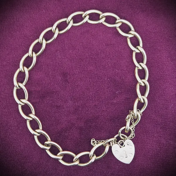 Vintage 9ct Rose Gold Charm Bracelet