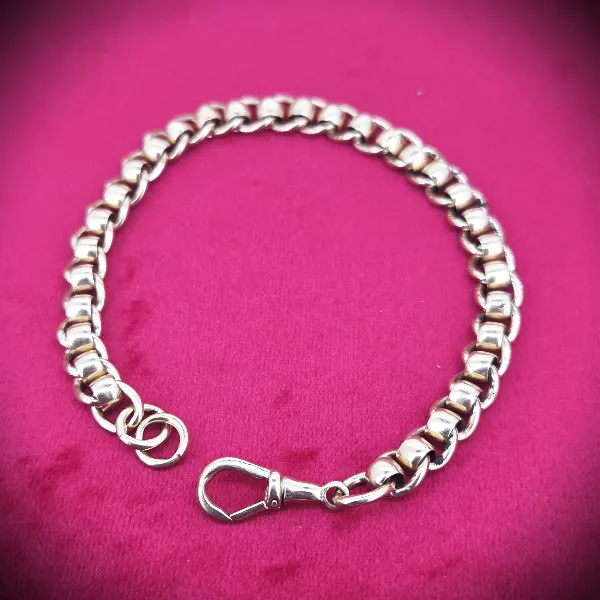 Vintage 9ct Yellow Gold Rollerball Bracelet