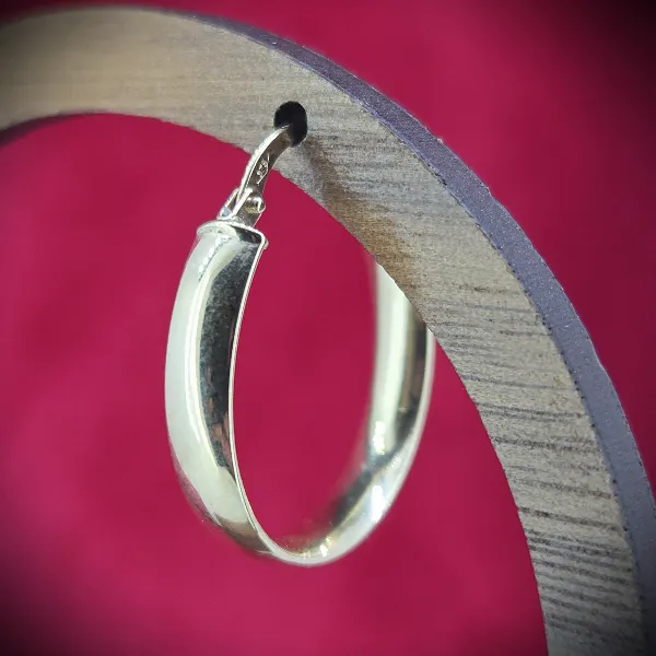 9ct Gold Round Hoop Earrings - 23mm