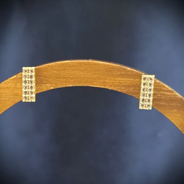 9ct Gold CZ 8mm Drop Earrings