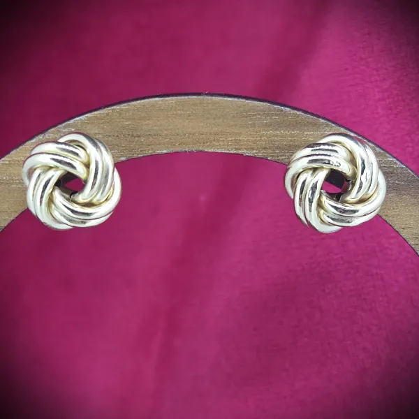 9ct Gold 10mm Knot Earrings