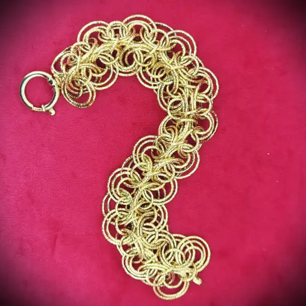 Italian 9ct Yellow Gold Fancy Bracelet