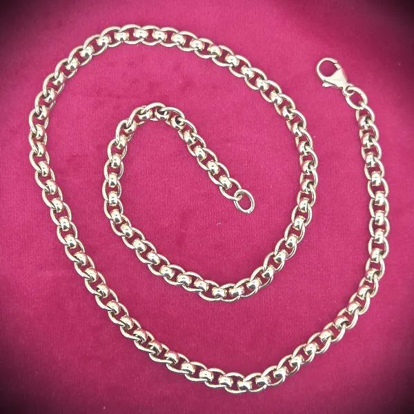 9ct Yellow Gold Rollerball Necklace