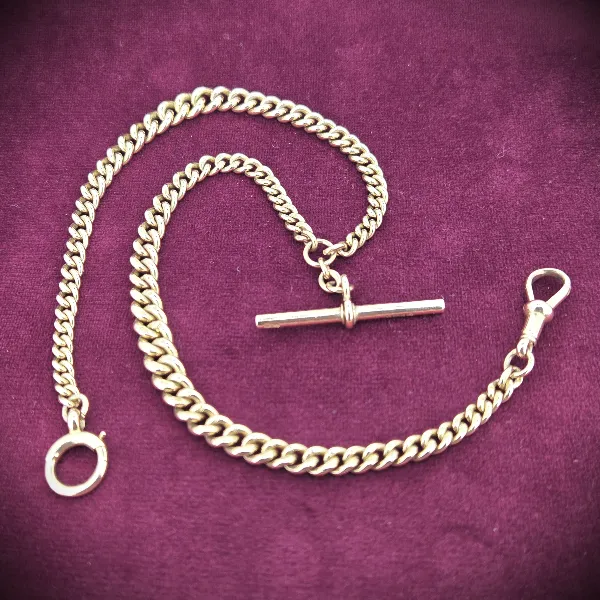 9ct Rose Gold Albert Chain by Fetter Forbes & Company