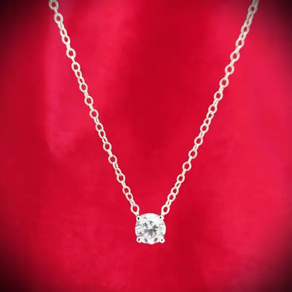 GIA Certified 0.50ct Floating Diamond Pendant