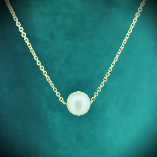 14ct Gold and Floating Pearl Necklace