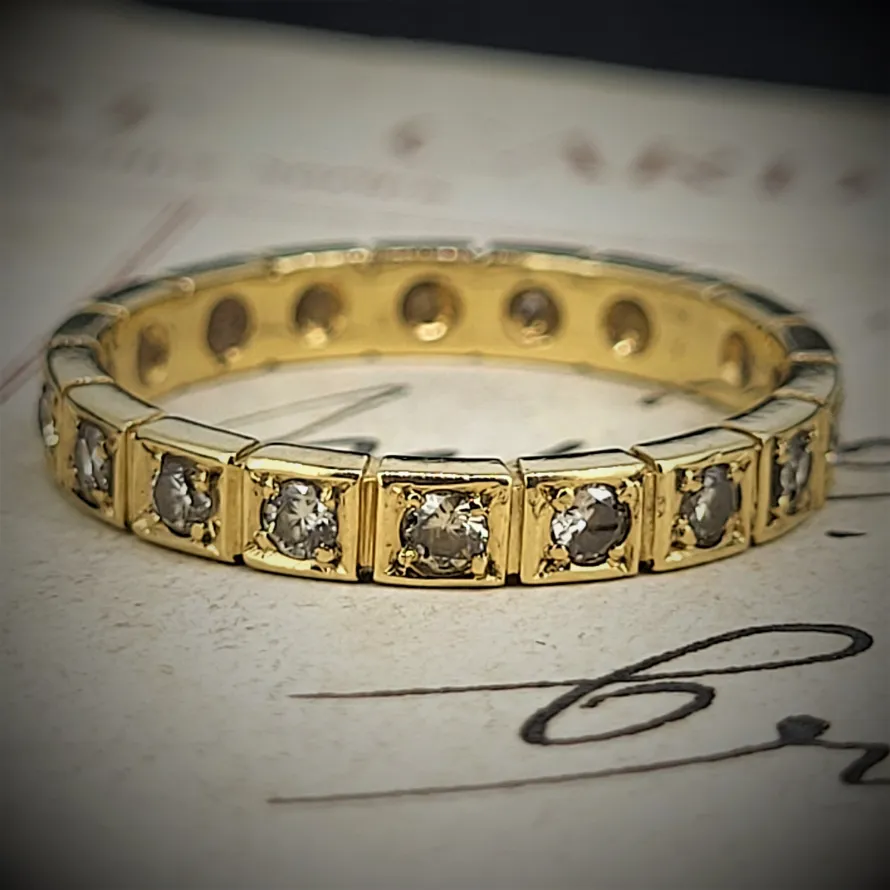 18ct Gold & Diamond Full Eternity Ring